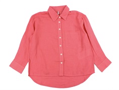 Kids ONLY coral paradise linen blend shirt
